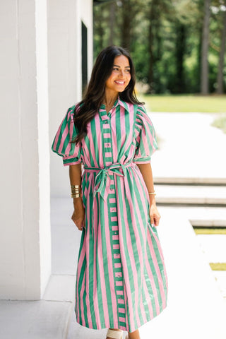 Court to Cocktails Striped Dress