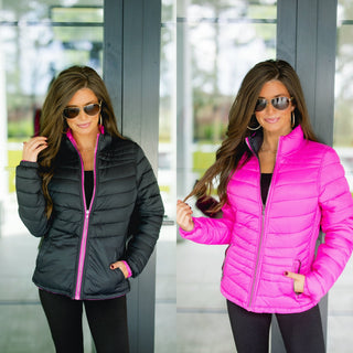 Reversible Quilted Puffer Jacket ~BLACK FRIDAY DEAL~ - Instyle Boutique