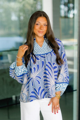 Blue Waters Printed Top - Instyle Boutique