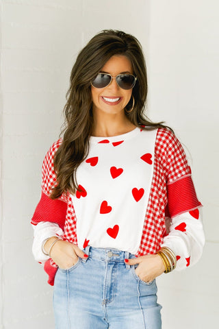 Hearts and Hugs Sweater Top - Instyle Boutique