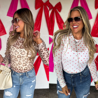 Valentine's Day Mesh Tops - Instyle Boutique