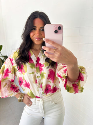 Blooming Garden Floral Top - Instyle Boutique