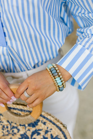 Golden Tide Bead Bracelet Stack - Instyle Boutique