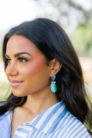 Ocean Jewel Drop Earrings - Instyle Boutique