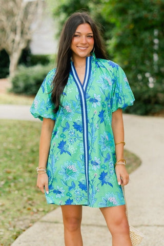 The Garden Kiss Green Dress - Instyle Boutique
