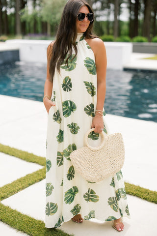 Palm Cove Halter Maxi Dress - Instyle Boutique