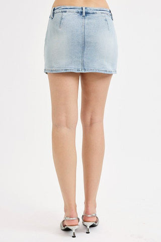 The Right Impression Denim Skort - Instyle Boutique