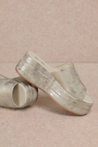 Harbor Gold Platform Slides - Instyle Boutique