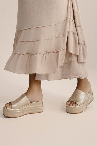 Harbor Gold Platform Slides - Instyle Boutique