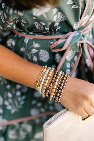 Brown Pearl Bracelet Set - Instyle Boutique