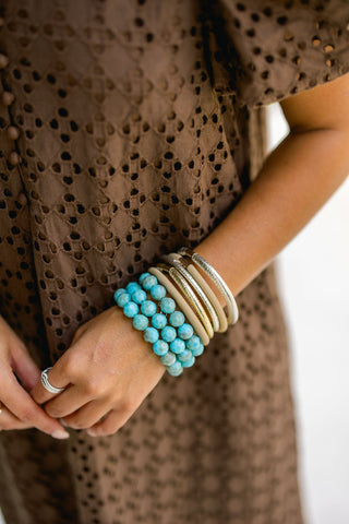 Totally Turquoise Beaded Bracelet Set - Instyle Boutique