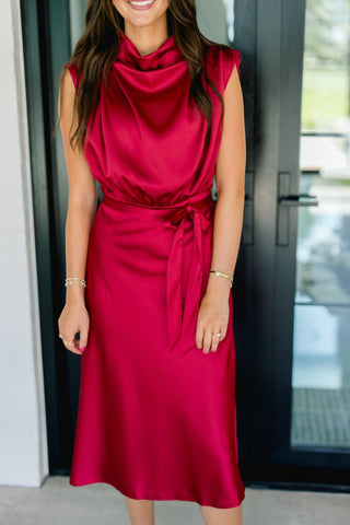 Fifth Avenue Tie Waist Midi Dress - Instyle Boutique