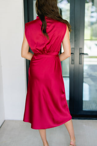 Fifth Avenue Tie Waist Midi Dress - Instyle Boutique