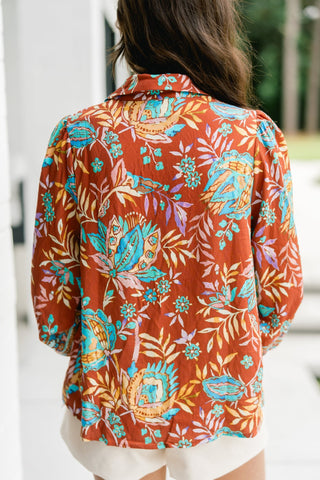 Flora Lux Printed Top - Instyle Boutique