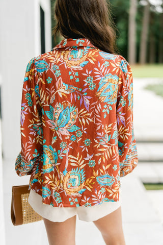 Flora Lux Printed Top - Instyle Boutique