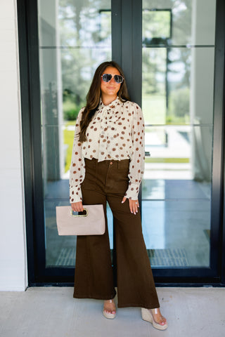 Spotted in Paris Scarf Tie Blouse
