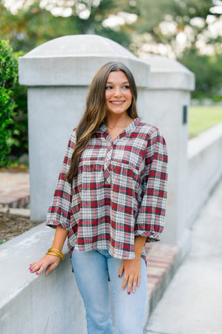 Poetic Plaid Top ~ DEAL OF THE DAY~ - Instyle Boutique