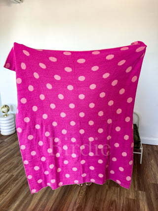 BIRDIE PREORDER Reversible Blanket in Pinky Promise Dot