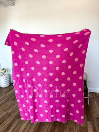 BIRDIE PREORDER Reversible Blanket in Pinky Promise Dot