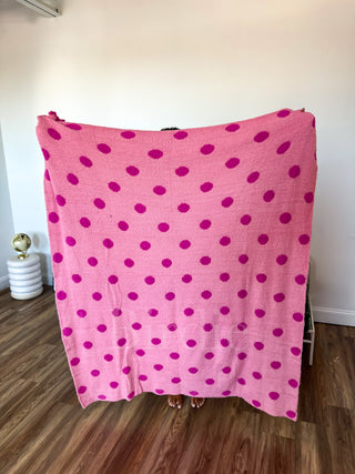 BIRDIE PREORDER Reversible Blanket in Pinky Promise Dot