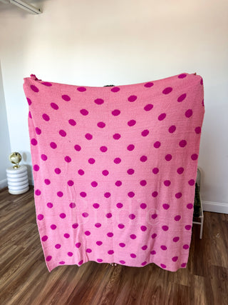 BIRDIE PREORDER Reversible Blanket in Pinky Promise Dot