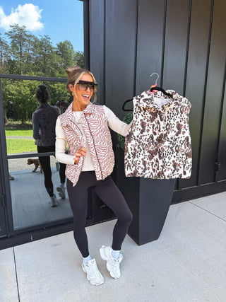BIRDIE PREORDER Puffer Vest in On The Prowl - Instyle Boutique