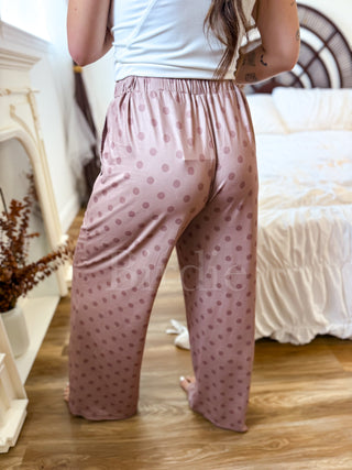 BIRDIE PREORDER Stretchy Lounge Pants 2.0 in Butter Rum Dot