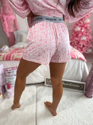 BIRDIE PREORDER Two Piece Long Sleeve Boxer Set in Sugar Bloom Duck Camo (Sold As Set) - Instyle Boutique