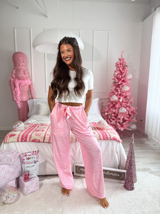 BIRDIE PREORDER Stretchy Lounge Pants 2.0 in Purrfectly Pink - Instyle Boutique
