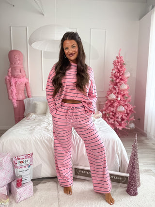 BIRDIE PREORDER Sunday Ease Set in Snowberry Stripe (Sold as Set) - Instyle Boutique