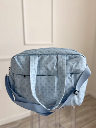 BIRDIE PREORDER Daily Hustle Duffle in Powder Blue Dot