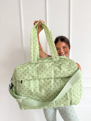 BIRDIE PREORDER Daily Hustle Duffle in Pistachio Dot