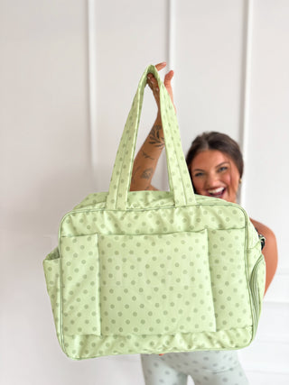 BIRDIE PREORDER Daily Hustle Duffle in Pistachio Dot