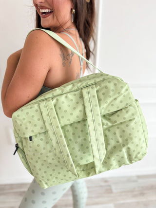 BIRDIE PREORDER Daily Hustle Duffle in Pistachio Dot