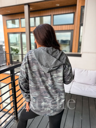 BIRDIE PREORDER Hooded Shacket in Army Camo