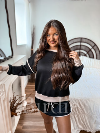 BIRDIE PREORDER Two Piece Skort Set in Black (Sold as SET)