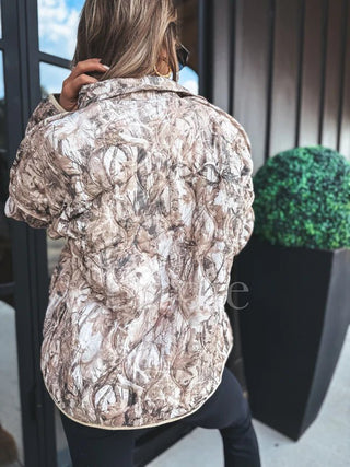 Cozy Cloud Dark Camo Jacket - Instyle Boutique