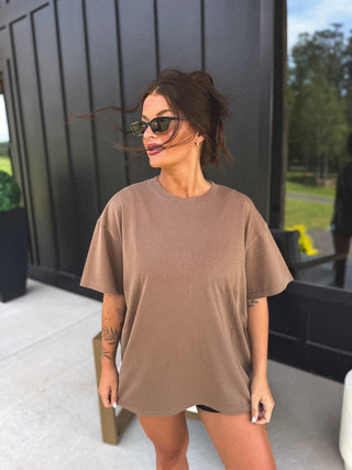 PREORDER BIRDIE The Always Tee in Cocoa Bean - Instyle Boutique