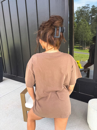 PREORDER BIRDIE The Always Tee in Cocoa Bean - Instyle Boutique