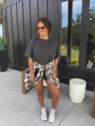 PREORDER BIRDIE The Always Tee in Black Smoke - Instyle Boutique