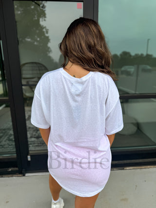 BIRDIE PREORDER Relaxed White Boyfriend Tee