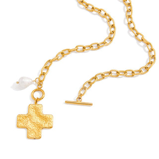 Alex Cross Pearl Necklace - Instyle Boutique