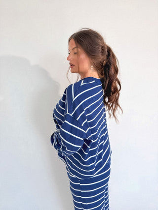 BIRDIE PREORDER Sunday Ease Set in Deep Harbor Stripe (Sold as Set) - Instyle Boutique
