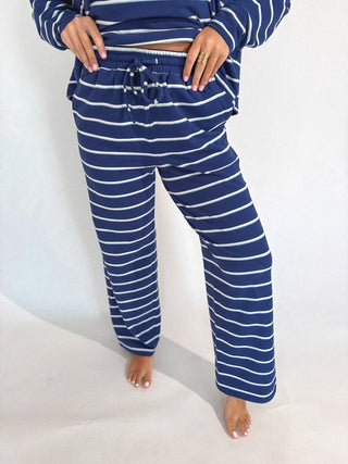 BIRDIE PREORDER Sunday Ease Set in Deep Harbor Stripe (Sold as Set) - Instyle Boutique
