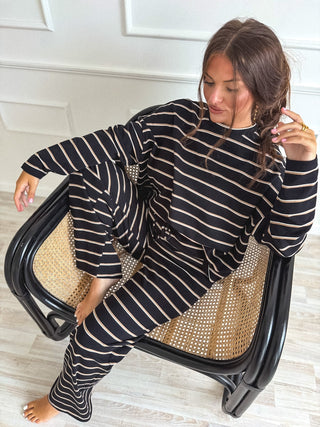 BIRDIE PREORDER Sunday Ease Set in Harvest Stripe (Sold as Set) - Instyle Boutique