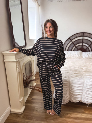 BIRDIE PREORDER Sunday Ease Set in Harvest Stripe (Sold as Set) - Instyle Boutique