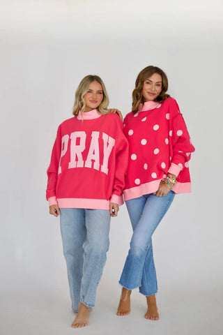 Just Pray 2-Sided Mock Sweatshirt ~PREORDER~ - Instyle Boutique