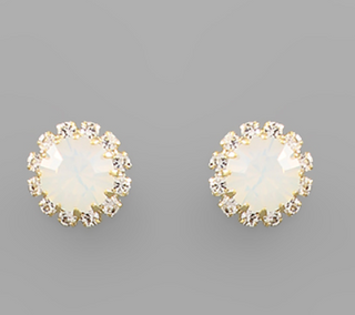 Opal Shimmer Stud Earrings