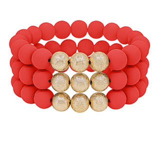 Red & Gold Bracelet Set