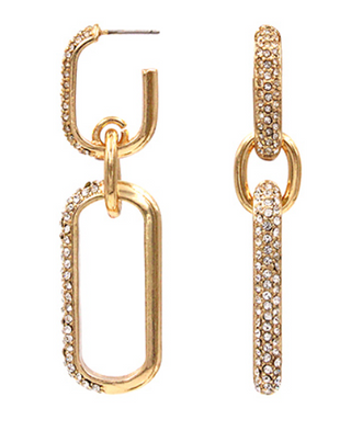 Linked Oval Earrings